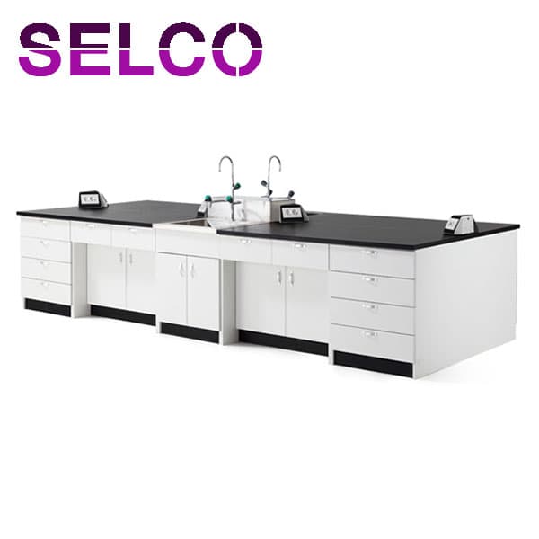 목재 콘센트형 중앙실험대 LCW-2331, LCW-2337, LCW-2343, LCW-2349, LCW-2355